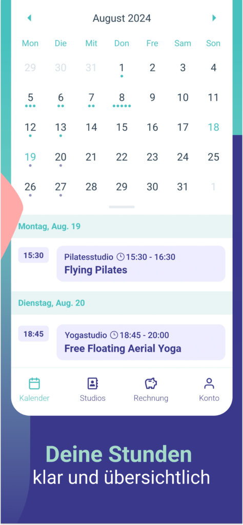 App Stundenplan Vorschau